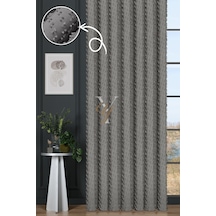 Linda Fon Perde V-6015-s Gri Simli Gri