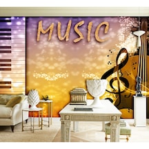 Müzik Temalı Yazılı - Piyano Tuşları - Notalı Özel Tasarım Duvar