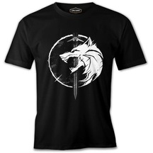 Wolf And Sword Siyah Erkek Tshirt 001