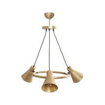 Rüzgar 3 Lü Salon - Mutfak - Cafe Retro Rustik Mafsallı Gold Metal Avize Diğer