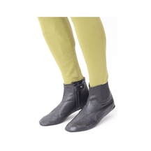 Hakiki Koyun Derisi Miflonlu Ve Tek Lastikli Fermuarlı Mest Siyah