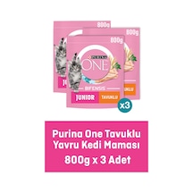 Purina One Junior Tavuklu Yavru Kedi Maması 3 x 800 G