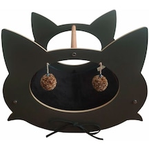 Akat Cosy Kedi Figürlü Ahşap Oyun Alanlı Kedi Yatağı 43 x 55 x 47 CM