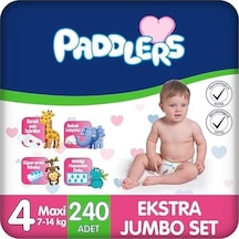 Bebek Bezi 4 Numara Maxi 7-14 Kg 240 Adet Ekstra Set