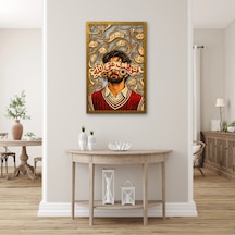 Tevekkeltü Alallah Hat Portresi Metal Tablo 82x125 Cm Çok Renkli