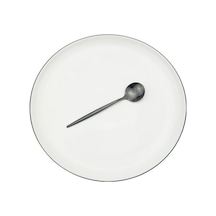 Novahub Siyah 6 Adet Siyah Yemek Takımı Kaşık Seti Ayna Paslanmaz Çelik Çatal Bıçak Kaşık Seti Yemek Takımı Kahve Çay Kaşığı Sofra Ev Mutfak Gümüş Siyah Siyah