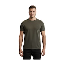 Lacaton 26-3330 Normal Beden Bisiklet Yaka T-shirt Haki Haki
