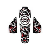 GP Kompozit Bajaj Pulsar NS 200 2011-2024 Uyumlu Tank Pad Seti Kırmızı
