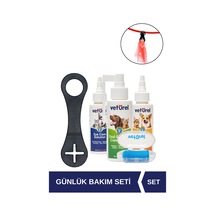 Köpek Kaka Poşeti Taşıma Aparatı + Köpek Diş Fırçası + Ağız Göz Kulak Önleyici Bakım Seti