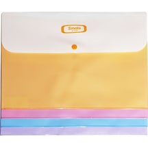 Smato Çıtçıtlı Evrak Zarfı Mat Mavi W7536 Çok Renkli
