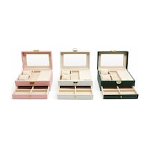 20x15 Cm Makyaj Ve Takı Kutusu Pembe