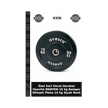 Özel Seri Vücut Hareket Hazırlık Bumper-15 Kg Bumper Olimpik Plaka 15 Kg Siyah Renk
