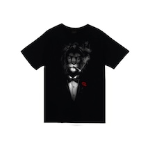 Stoned&Fame Unisex Siyah Aslan Smokin Baskılı T-shirt SIYAH Stoned&Fame Unisex Siyah Aslan Smokin Baskılı T-shirt SIYAH