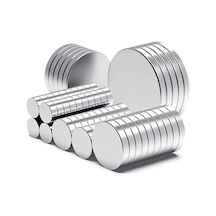 10 Adet 10x2mm Yuvarlak Neodyum Mıknatıs Güçlü Magnet Nikel Kaplamalı Lisinya
