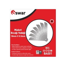 Proalet Maket Bıçağı Yedeği, 18 Mm X 0,5 Mm, Karbon Çelik, Ultra Keskin, Dayanıklı Uç, 7 Kırımlı, Endüstriyel Kesici Bıçak, Yedek Parça, İnce Detay Kesim Kutulu, Adet, 100