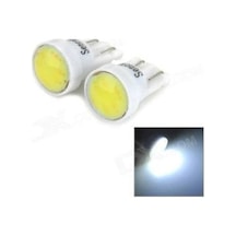 2 Adet Mavi Dipsiz T10 Led Araç Park Lambası Led Ampul T10 Cob Led
