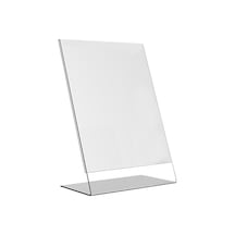 Heroglas 10adet A6 L Tipi Dikey Masa Üstü Şeffaf Pleksi / Föylük