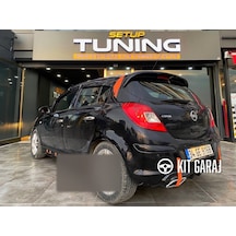 Opel Corsa 2006-2014 Egzoz Görünümlü Parlak Siyah Difüzör Plastik Boyalı