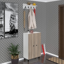 Kenzlife Ayakkabılık Cimcime6 Crdbyz 98 060 32 Kapaklı 6 Raflı 18 Çift Ayakkabı Kapasitesi Ahşap