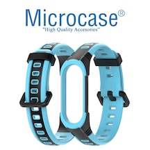 Microcase Xiaomi Mi Band 5 Kayış - Siyah - Turkuaz Ky1