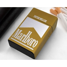 Bk Gift Kişiye Özel İsimli Sarı Metal Sigara Tabakası -4