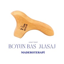 Maderoterapi Baş Boyun Saç Masaj Aleti Kahverengi