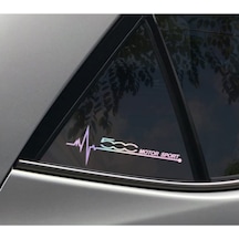 Fiat 500 Yan Cam Sticker Oto Kapı 20 Cm X 7 Cm Renkli