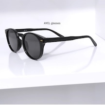 Siyah Oval Unisex Güneş Gözlüğü Çok Renkli