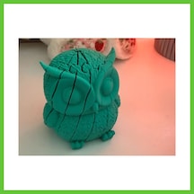 Bezos 3d Baskı Hareketli Baykuş Figürü - Eklemli Flexi Oyuncak - Mint Dmc
