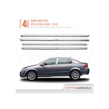 intakrom Opel Astra H Krom Cam Çıtası 4 Parça 2004 - 2010 - Sedan