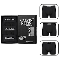 Calvin Klein 3 Lü Boxer Set %100 Organik Pamuk Koyu Siyah