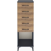 Arges Dolap 5 Çekmeceli 44x30x134 Antrasit-çam Antrasit