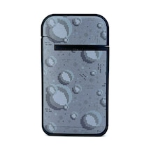 Zengaz Cool Tasarım Jet Alev Çakmak - Water Drops 8bits Siyah