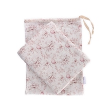 Ayıcık Çok Amaçlı %100 Pamuk Müslin Örtü 100x120 + Kese Pembe