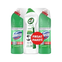 Domestos Çamaşır Suyu Dağ Esintisi 2 X 810g + Cif Krem 750 G 3 Adet 2'li Set