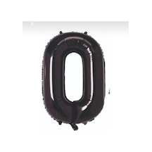 0 Rakam Folyo Balon Siyah 0 Yaş Doğum Günü Kutlama Balon34 76 Siyah Siyah