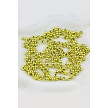 5 Mm Gold Tonu Plastik İnci Boncuk Aksesuar Malzemesi 25 Gr