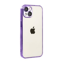 Apple iPhone  Uyumlu,  15 Razer Lensli Silikon - Mor