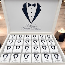 Ava Söz Nişan Damat Bohça Çikolatası Altın - Gümüş