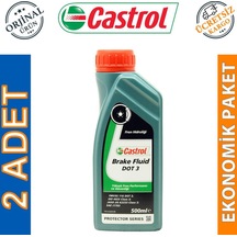 Castrol Brake Fluid Dot 3 500 Ml Fren Hidrolik Sıvısı 2 Adet