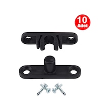 Pvc Kapı Pencere Sineklik Siyah Plastik Çıt Çıt Kilit Menteşe Küçük Boy 4cm -10 Adet