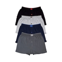 Erkek Gri Penye Düz Boxer 4'lü 312001181111 KARIŞIK