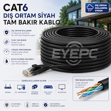 150 M 150 Metre %100 Tam Bakırr 23 Awg Cat6 Rj45 Lan İnternet Data Network Adsl Modem Kablosu