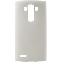 Lg G4 H815 Kılıf Deri Dokulu Slikon Arka Kılıf Beyaz