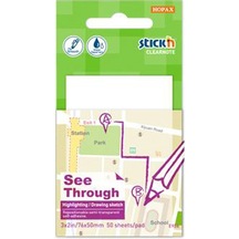 Hopax Stıckn Yapışkanlı Not Kağıdı Yarı Saydam 50 Yp 76x51 Beyaz