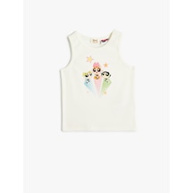 Koton Powerpuff Girls Atlet Lisanslı Pamuklu Ekru 4skg30153ak Ekru