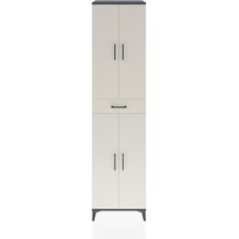 Hyperion Dolap 5 Raflı Tek Çekmeceli 4 Kapaklı 60x44x243 Antr... Antrasit