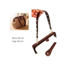 Çanta Aksesuar 28 Cm Lüks Model Çanta Seti Taba Light Gold Metalli Diğer
