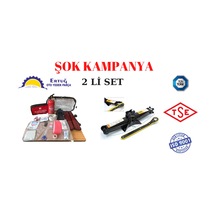 Trafik Seti + Oto Cırcırlı Kriko Makas Tip 1.5 Ton