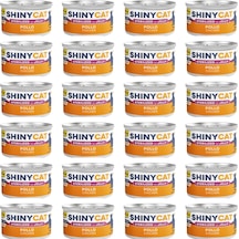 Gimcat Shiny Cat Jöle İçersinde Kısırlaştırılmış Tavuklu Yetişkin Kedi Konservesi 24 x 70 G